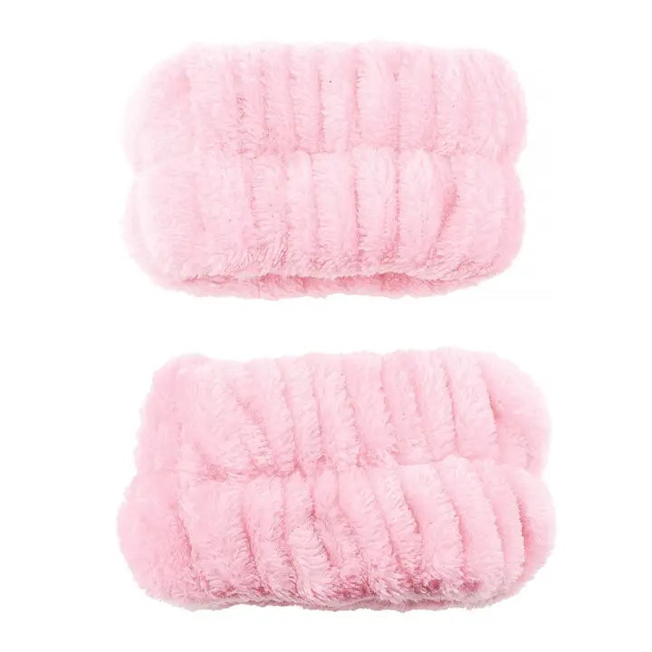 Skincare Headband & Wristband Set – CALA 69135 Splish Splash in Pink