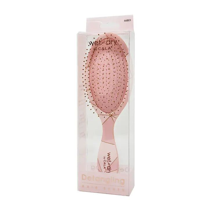 Detangling Hair Brush for Wet & Dry Hair – CALA 66801 Pink Oval Brush
