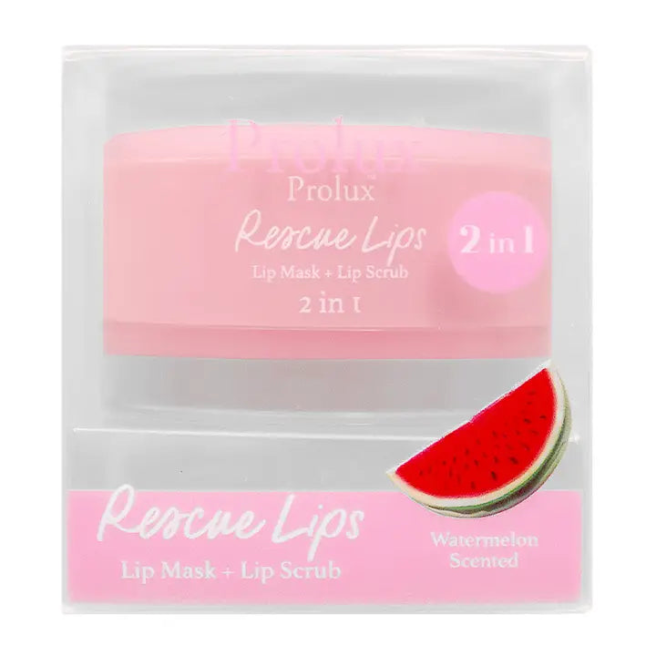 2-in-1 Watermelon Lip Mask & Scrub – Prolux Rescue Lips Treatment