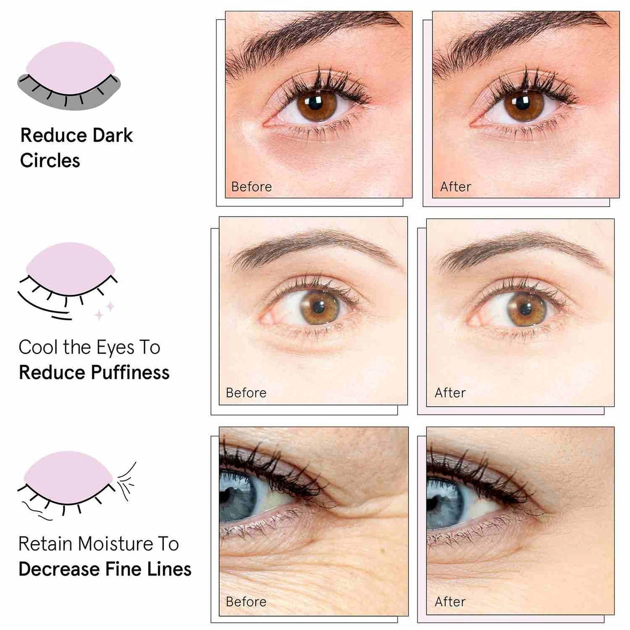 Pink Moisturizing Under Eye Masks  (24 Pairs)