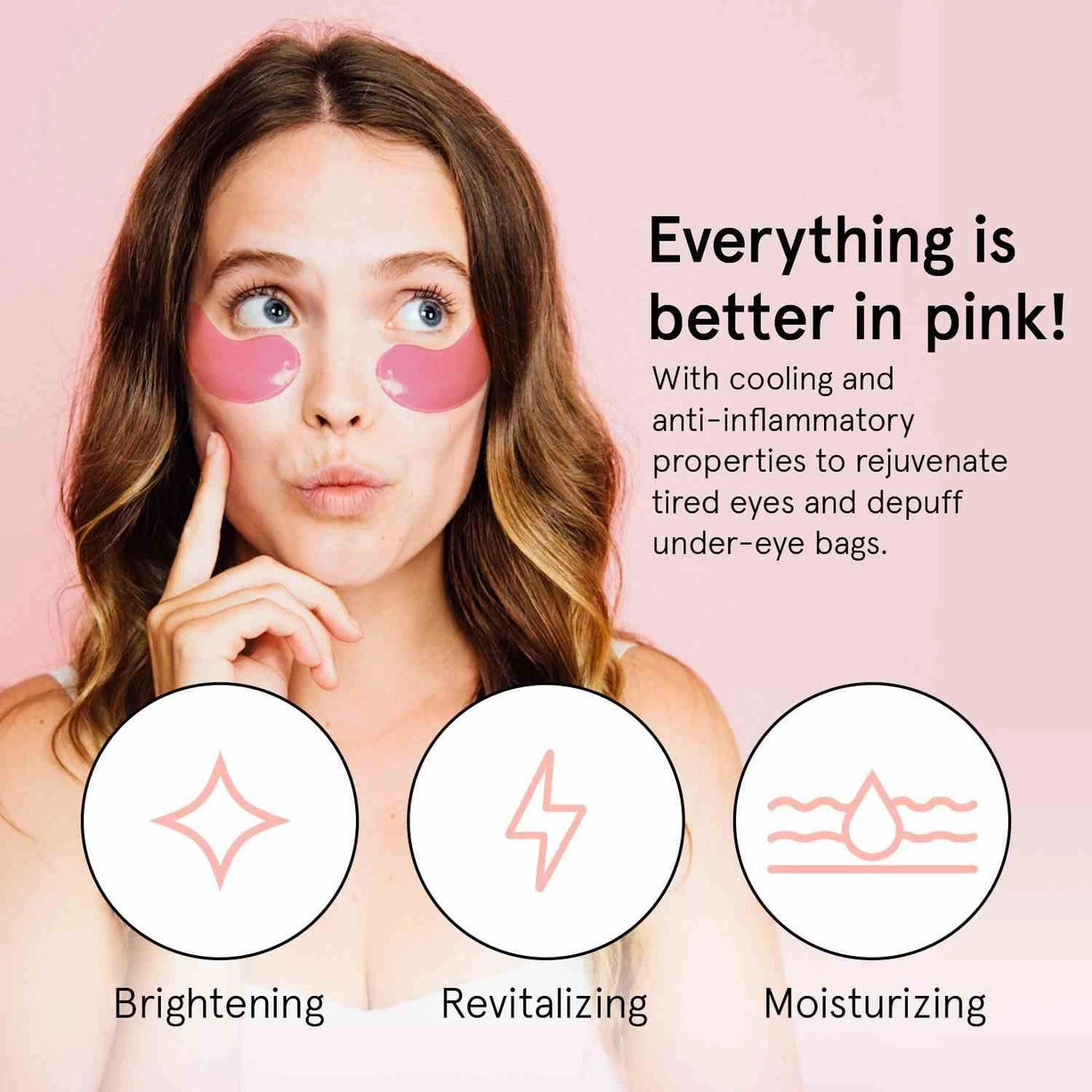 Pink Moisturizing Under Eye Masks  (24 Pairs)