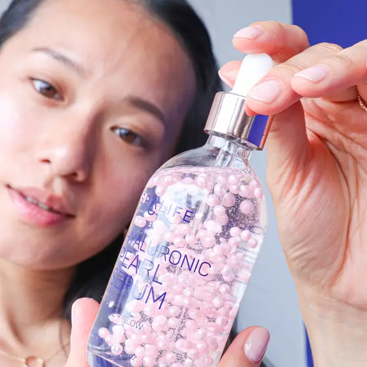 Hydrating Hyaluronic Acid Serum with Pink Pearl Capsules – For Dewy, Luminous Skin
