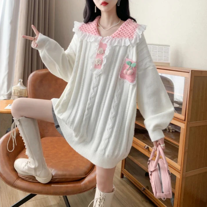 Softcore Cherry Pocket Sweater