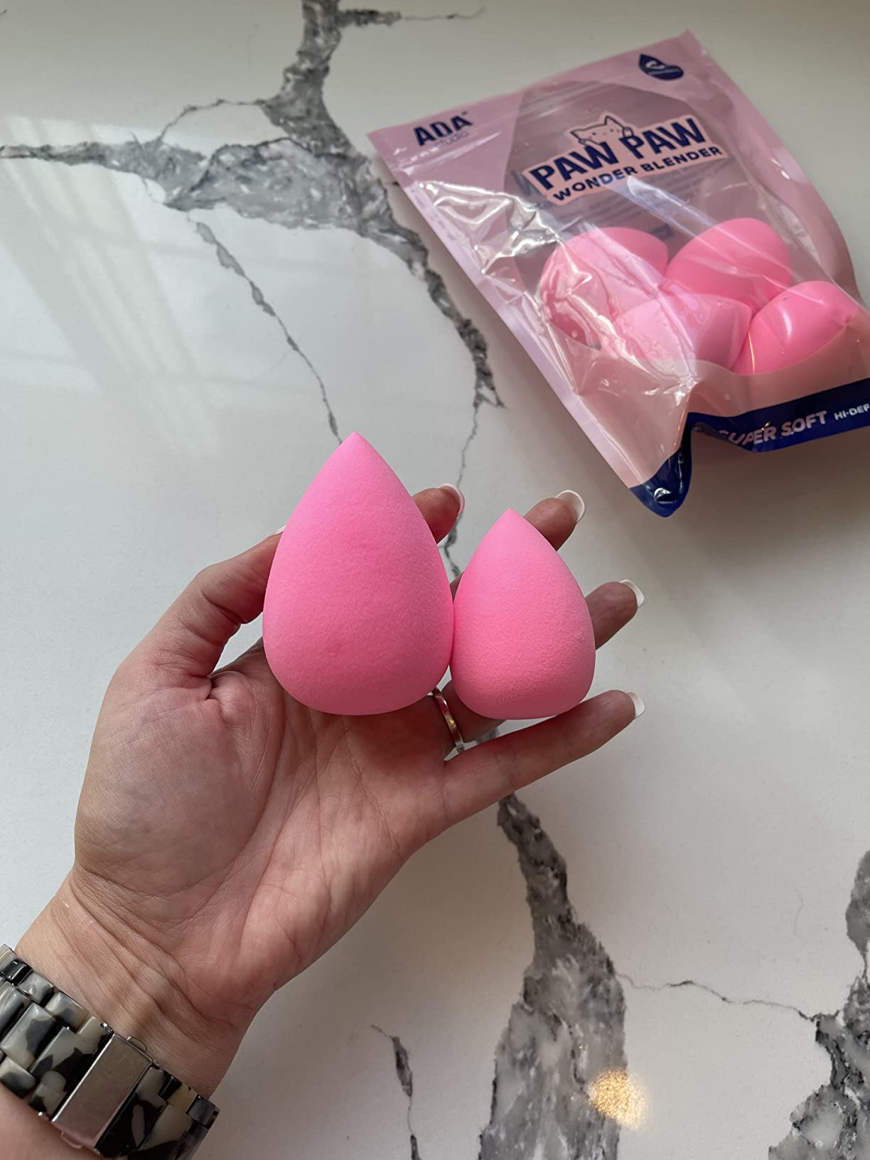 AOA Studio Collection makeup Sponge Set Latex Free and High-definition Set of 6 makeup Wonder blender For Powder Cream and Liquid, Super Soft Wonder Beauty Cosmetic