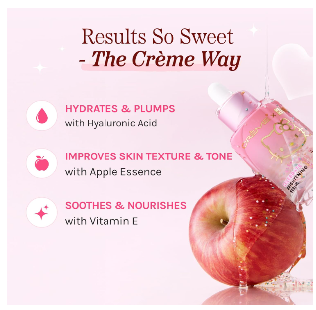 The Crème Shop x Hello Kitty Celebrate Brightening Serum - Klean Beauty, 2.9 Fl Oz, 1
