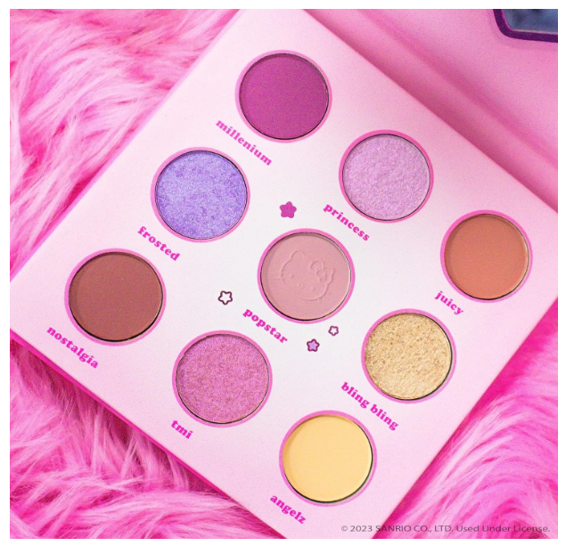 The Crème Shop Hello Kitty Y2K Angel Baby Eyeshadow Palette, PINK