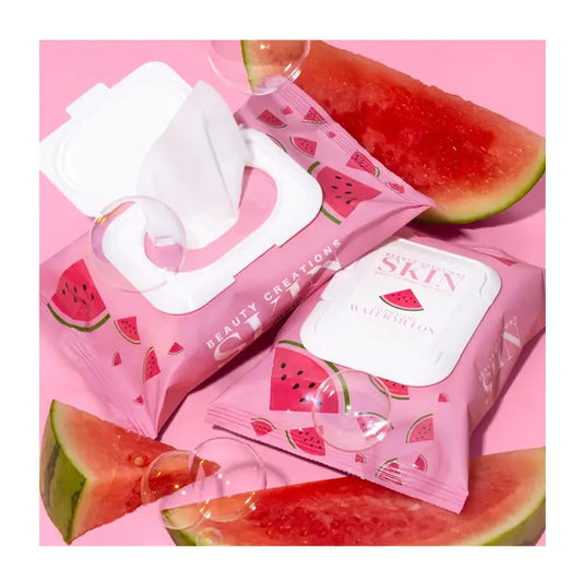Makeup Remover Wipes with Watermelon – Hydrating & Oil-Free Cleanse for All Skin Types (30 Ct)
