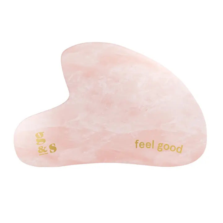 100% Rose Quartz Gua Sha Tool – Face Sculpting & Lymphatic Drainage