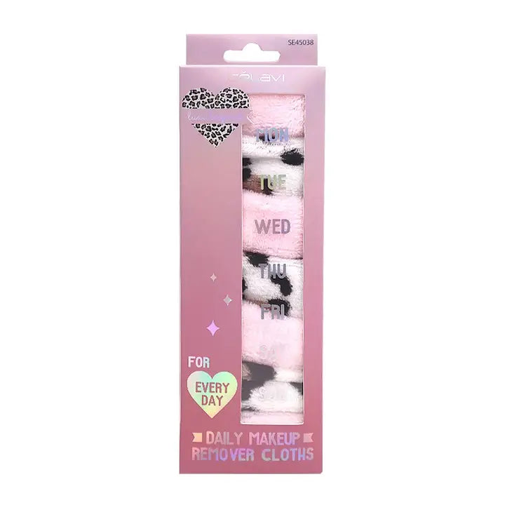 Reusable Makeup Remover Cloths – Celavi SE45038 (7-Pack, Pink & Leopard)